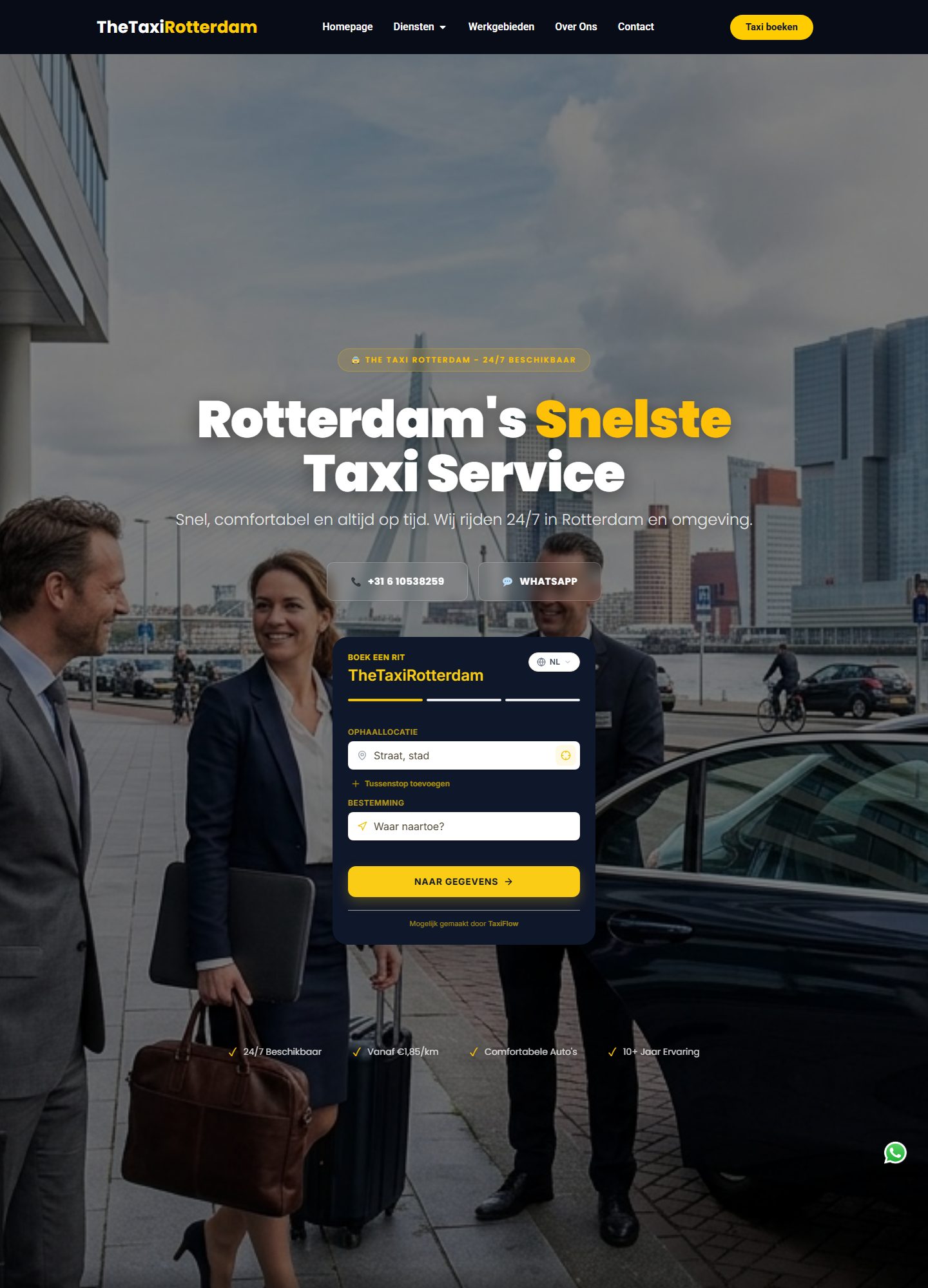 TheTaxiRotterdam — volledige pagina